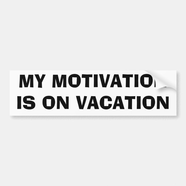 Autocollant De Voiture Ma motivation a lieu des vacances (Devant)