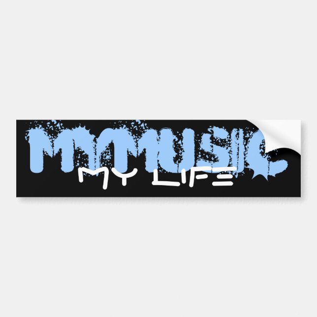 Autocollant De Voiture Ma musique ma vie (Devant)
