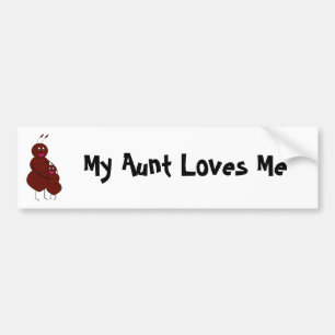 Autocollant De Voiture Ma tante M'Aime Bumper Sticker