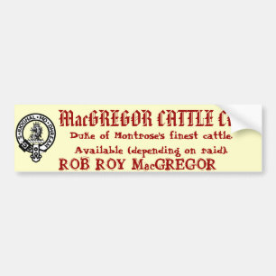 Autocollant De Voiture MacGREGOR CATTLE CO.