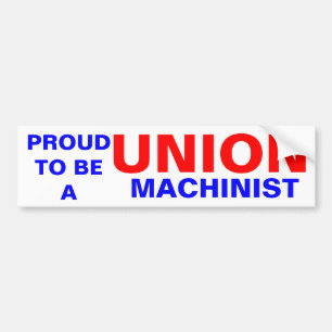 AUTOCOLLANT DE VOITURE MACHINISTE DES SYNDICATS