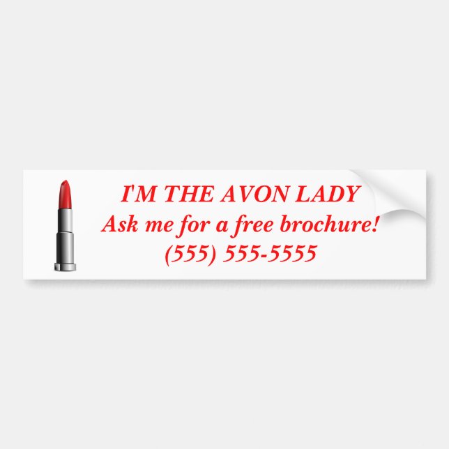 Autocollant De Voiture Madame adhésif pour pare-chocs - coutume d'Avon (Devant)