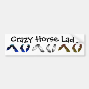 Autocollant De Voiture Madame folle adhésif pour pare-chocs de cheval