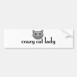 Autocollant De Voiture Madame folle de chat