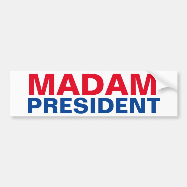 AUTOCOLLANT DE VOITURE MADAME LE PRÉSIDENT (Devant)