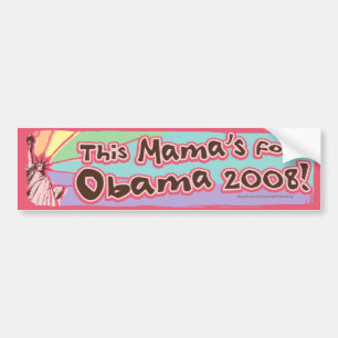 Autocollant De Voiture Madame Liberty Obama maman adhésif pour pare-choc