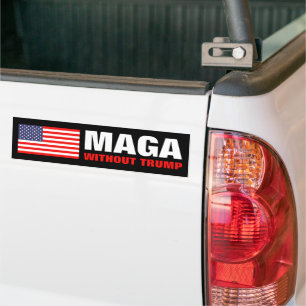 Autocollant De Voiture MAGA sans Trump American flag bumper sticker