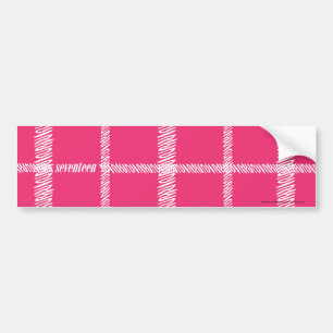 Autocollant De Voiture Magenta de plaid