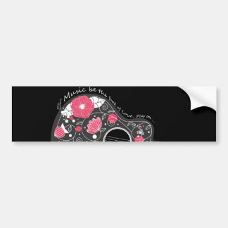 Autocollant De Voiture Magnifique guitare cool mignonne à la mode fleurs 