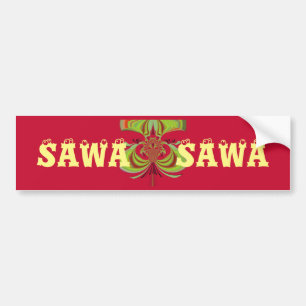 Autocollant De Voiture Magnifique Sawa Sawa, Assez Unique