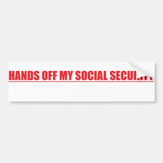 AUTOCOLLANT DE VOITURE MAINS DE MA SÉCURITÉ SOCIALE (Devant)