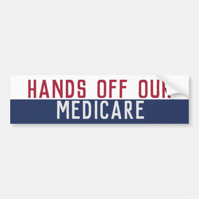 Autocollant De Voiture Mains de notre Medicare (Devant)