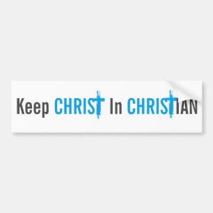 Autocollant De Voiture Maintenez le Christ dans l'adhésif pour pare-choc