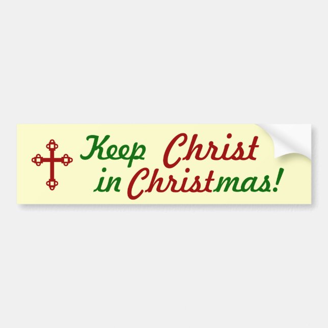 Autocollant De Voiture Maintenez le CHRIST dans Noël ! Adhésif pour (Devant)