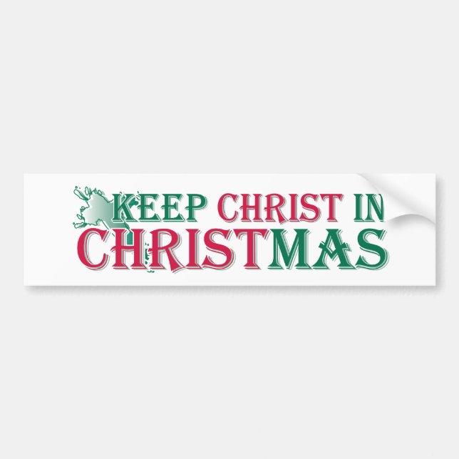 Autocollant De Voiture Maintenez le Christ dans Noël - croix (Devant)