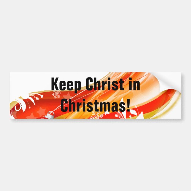Autocollant De Voiture Maintenez le Christ dans Noël, remous (Devant)