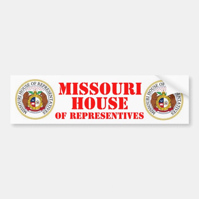 AUTOCOLLANT DE VOITURE MAISON MISSOURI DES REPRÉSENTANTS (Devant)