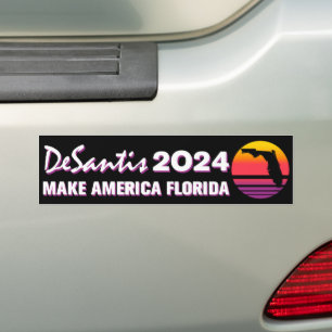 Autocollant De Voiture Make America Florida Retro DeSantis 2024