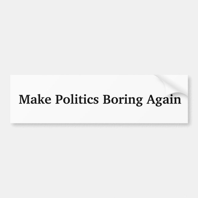 Autocollant De Voiture Make Politics (Devant)