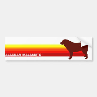 Autocollant De Voiture Malamute d'Alaska avec l'adhésif pour pare-chocs