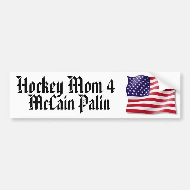 Autocollant De Voiture Maman 4 McCain Palin d'hockey (Devant)