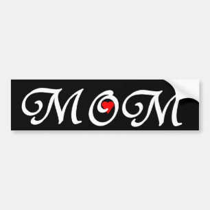 Autocollant De Voiture Maman au coeur rouge