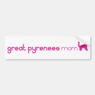 Autocollant De Voiture Maman de Grands Pyrénées