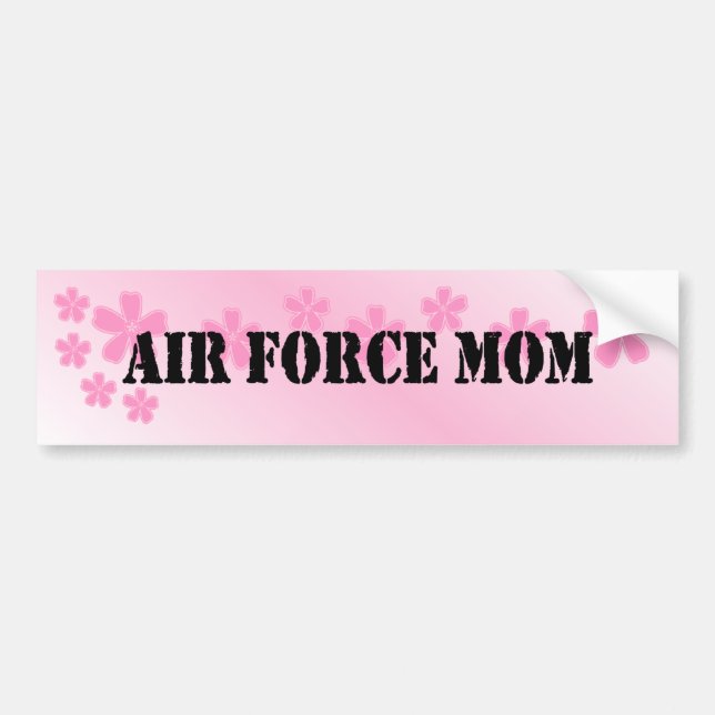 Autocollant De Voiture Maman de l'Armée de l'Air rose-foncé (Devant)