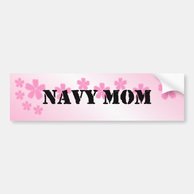 Autocollant De Voiture Maman de marine pâle - rose (Devant)