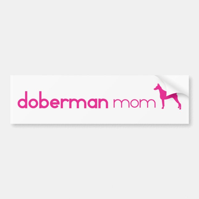 Autocollant De Voiture Maman de Pinscher de dobermann (Devant)