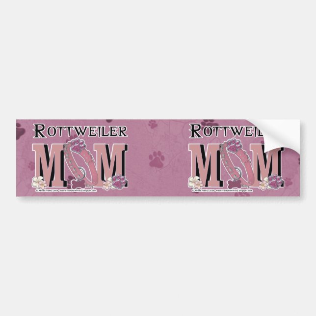 Autocollant De Voiture MAMAN de rottweiler (Devant)