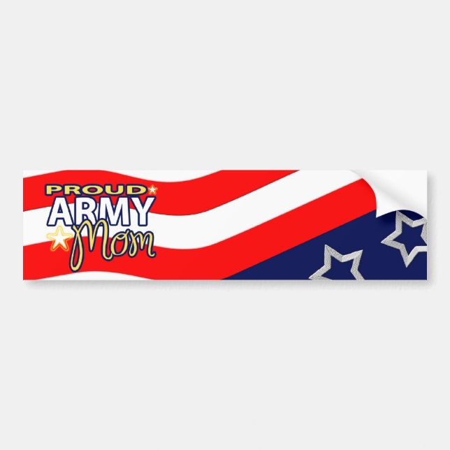 Autocollant De Voiture Maman fière Bumpersticker d'armée (Devant)