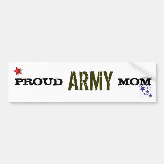 AUTOCOLLANT DE VOITURE MAMAN FIÈRE D'ARMÉE (Devant)