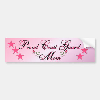 Autocollant De Voiture Maman rose et fière de la garde côtière