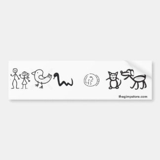 Autocollant De Voiture Man_women_animals_bumpersticker