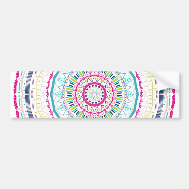 Autocollant De Voiture mandala coloré (Devant)
