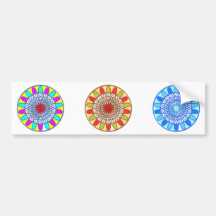 Autocollant De Voiture Mandala de Chakra de TOURNESOL
