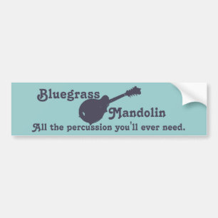 Autocollant De Voiture Mandoline de Bluegrass - toute la percussion que