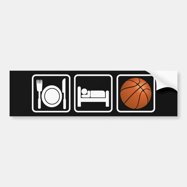 Autocollant De Voiture Mangez, dormez, basket-ball (Devant)
