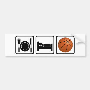 Autocollant De Voiture Mangez, dormez, basket-ball
