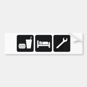 Autocollant De Voiture Mangez la clé de sommeil