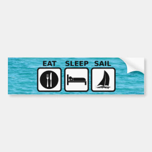 Autocollant De Voiture Mangez la voile de sommeil