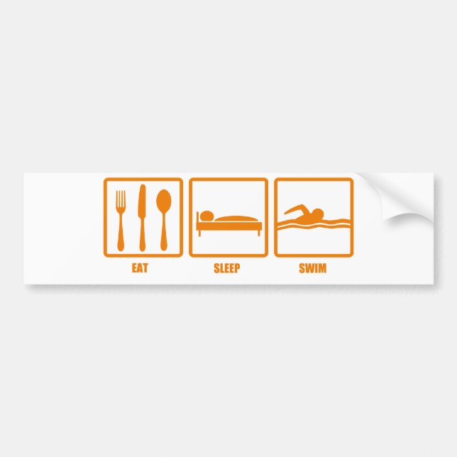Autocollant De Voiture Mangez le bain de sommeil (Devant)
