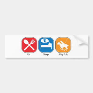 Autocollant De Voiture Mangez le polo de jeu de sommeil