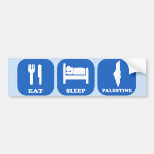 Autocollant De Voiture Mangez le sommeil Palestine