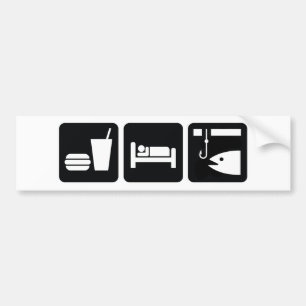 Autocollant De Voiture Mangez les poissons de sommeil