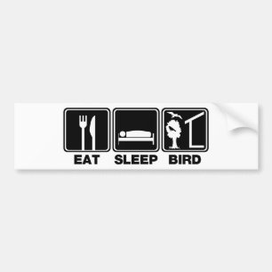Autocollant De Voiture Mangez l'oiseau de sommeil (les aveugles)