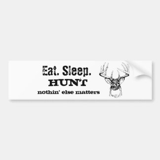 Autocollant De Voiture Mangez. Sommeil. Adhésif pour pare-chocs de CHASSE