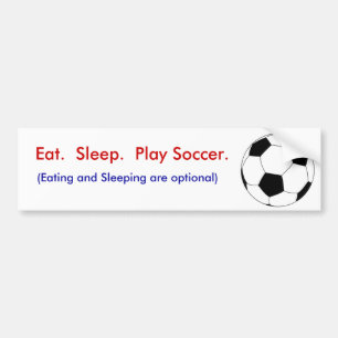 Autocollant De Voiture Mangez.  Sommeil.  Le football de jeu