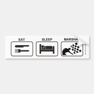 Autocollant De Voiture "Mangez - sommeil - le maréchal" par le signaleur